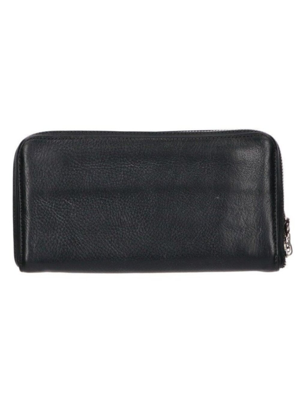 Chrome Hearts Rec Zip Plane Round Zip Leather Wallet